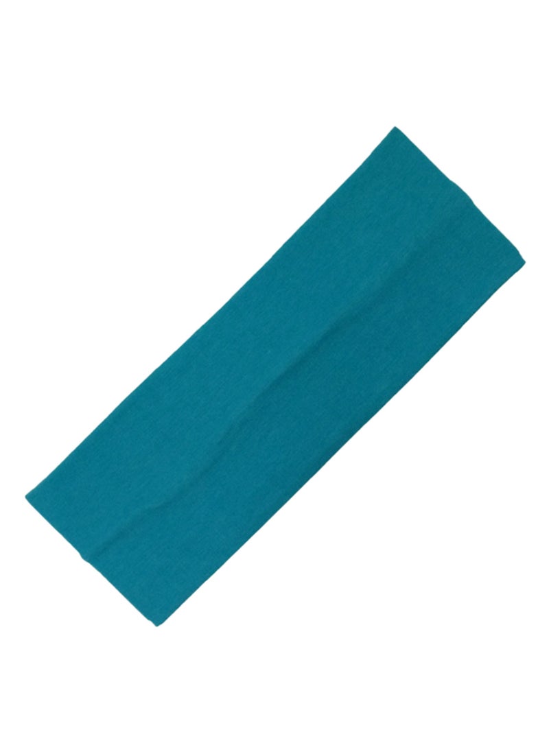 Generic Extra Wide 7cm Plain Stretch Unisex Soft Yoga Headband (Turquoise green)  - Image 4