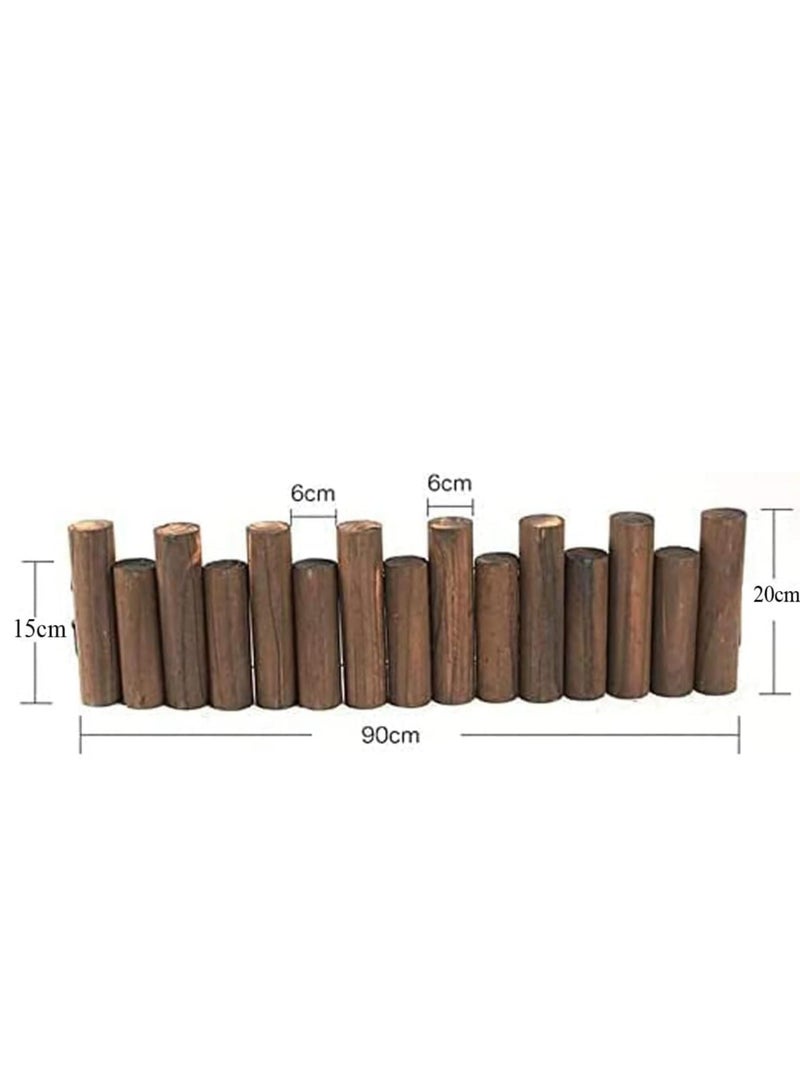 FFD Wooden Garden Border Fence – Flexible & Durable Wood Edging for Lawn, Landscape, Patio, Yard, Flower Bed, & Tree Fencing – Ideal for Outdoor Decor 90x6x20cm - Image 2