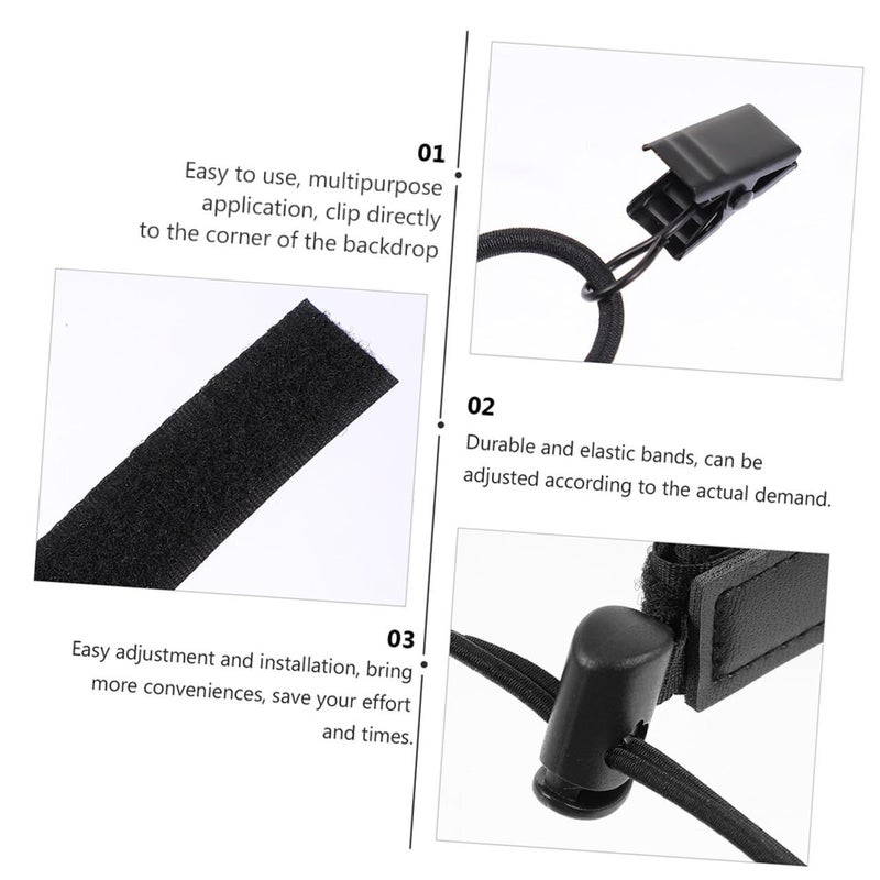 NUOBESTY 6pcs Photography Backdrop Clips and Photo Clamps Set Spring Clamps for Studio Background Support Sturdy Metal Material Suitable for Photo and Video Shooting Heavy Duty Black Clamps - Image 4