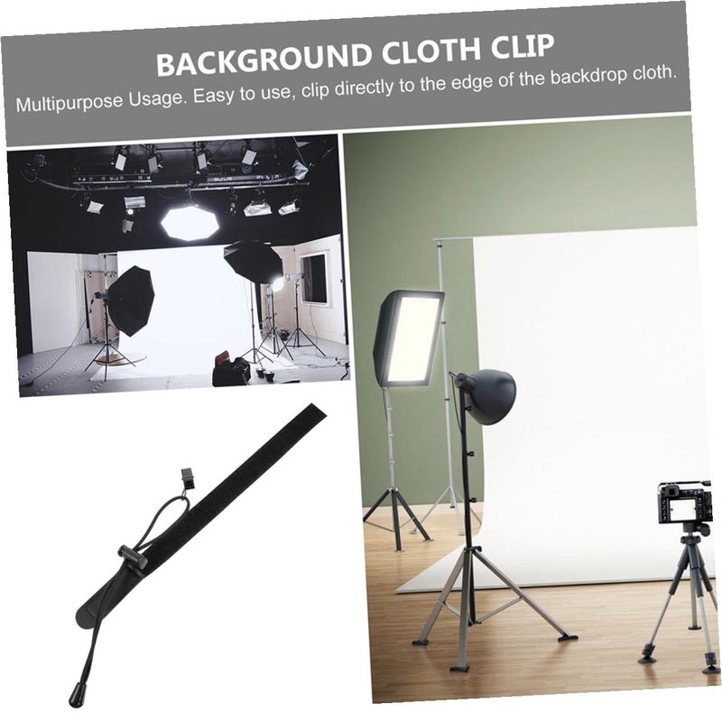 NUOBESTY 6pcs Photography Backdrop Clips and Photo Clamps Set Spring Clamps for Studio Background Support Sturdy Metal Material Suitable for Photo and Video Shooting Heavy Duty Black Clamps - Image 5