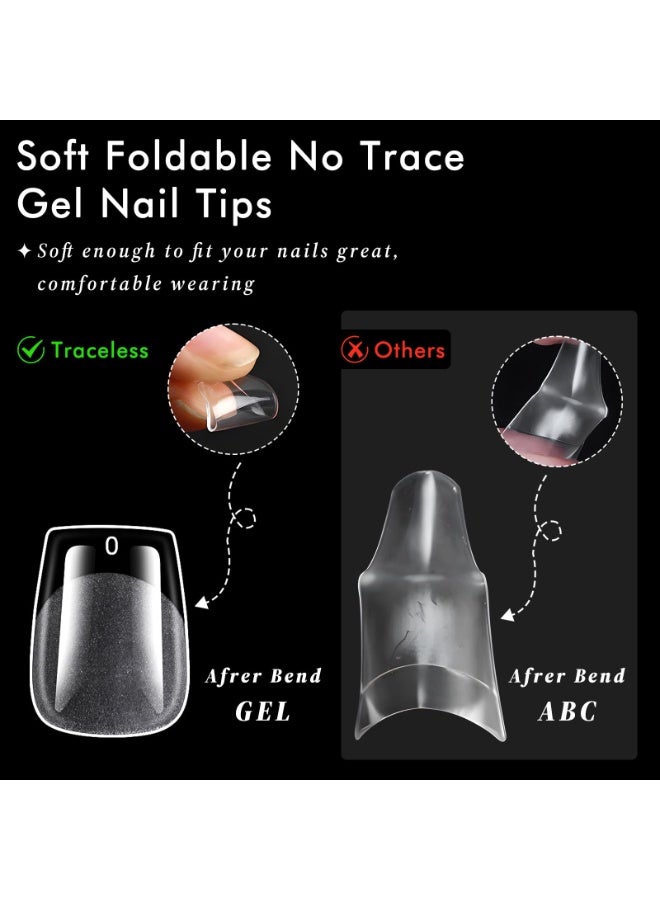 100 Pcs Transparent Matte Nail Tip, Short Half Tip, Long Nail Tip, False Nail Tip, Soft Gel Tip, Easy To Use Nail Enhancement Product, Which Can Be Used For Both Full And Half Application (03#) - Image 5