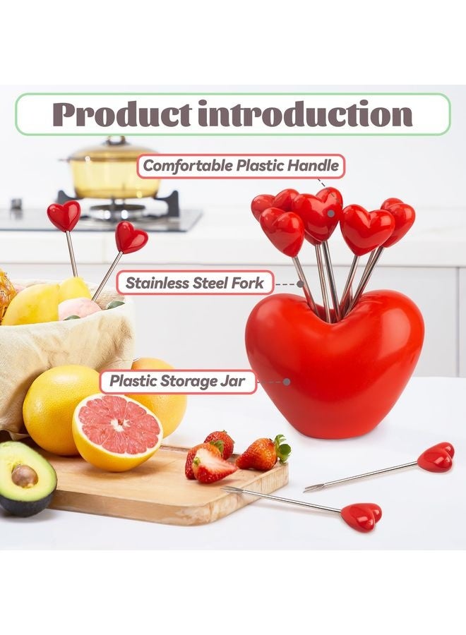 هومستر مجموعة من 10 شوكات الفواكه الفولاذ المقاوم للصدأ و 1 حامل الحب ، شوكات الفواكه شوكات الحلوى شوكات السلطة شوكات الاختيارات الغذائية - Image 3
