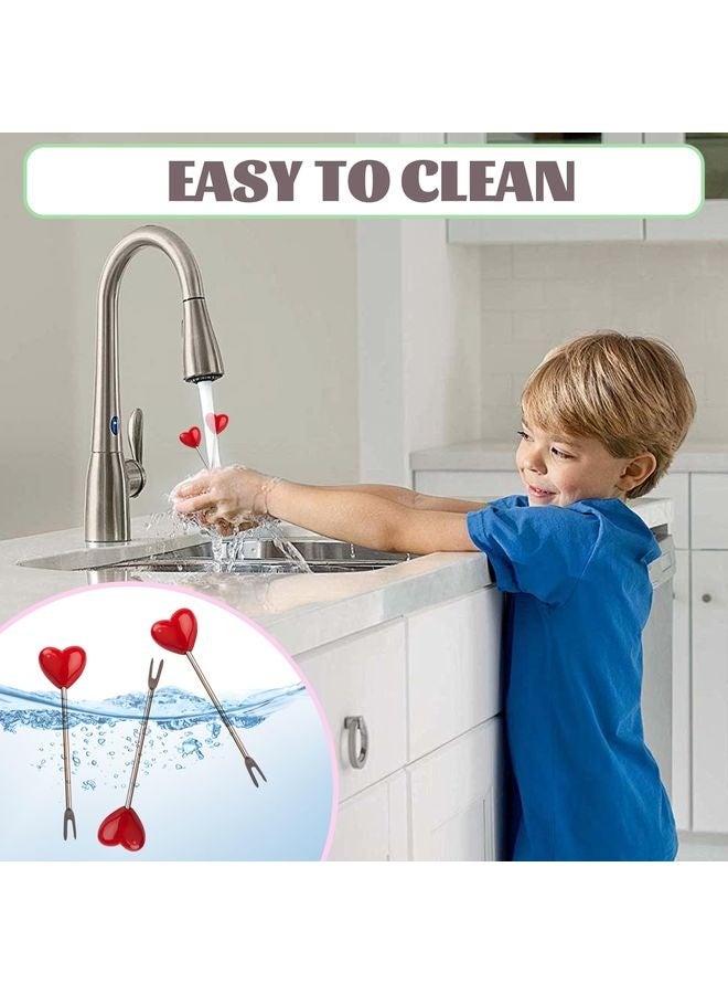 هومستر مجموعة من 10 شوكات الفواكه الفولاذ المقاوم للصدأ و 1 حامل الحب ، شوكات الفواكه شوكات الحلوى شوكات السلطة شوكات الاختيارات الغذائية - Image 4