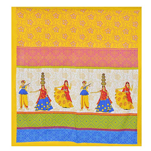 UNIBLISS Cotton Comfort 151 TC Rajasthani Jaipuri Traditional Floral Double Bedsheet with 2 Pillow Covers (King Size, Multicolour) - Image 3