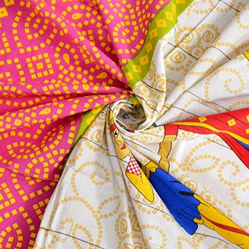 UNIBLISS Cotton Comfort 151 TC Rajasthani Jaipuri Traditional Floral Double Bedsheet with 2 Pillow Covers (King Size, Multicolour) - Image 4