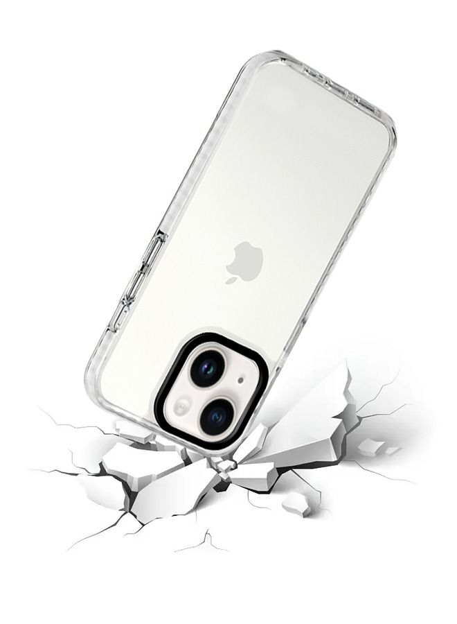IPhone 14 Case Black-Ring Collision-Resistant Triple-In-One Transparent Case - Image 3