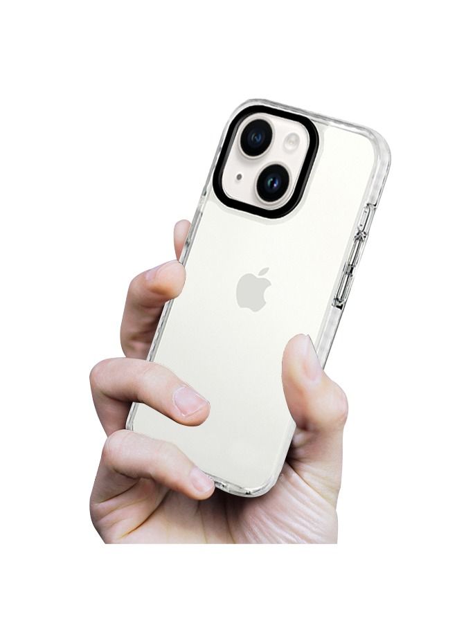 IPhone 14 Case Black-Ring Collision-Resistant Triple-In-One Transparent Case - Image 4