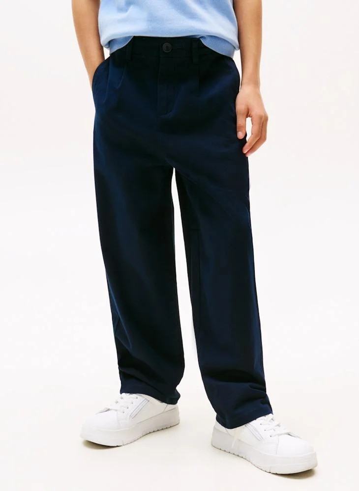 TOMMY HILFIGER Kids Pleated Chino Pants
