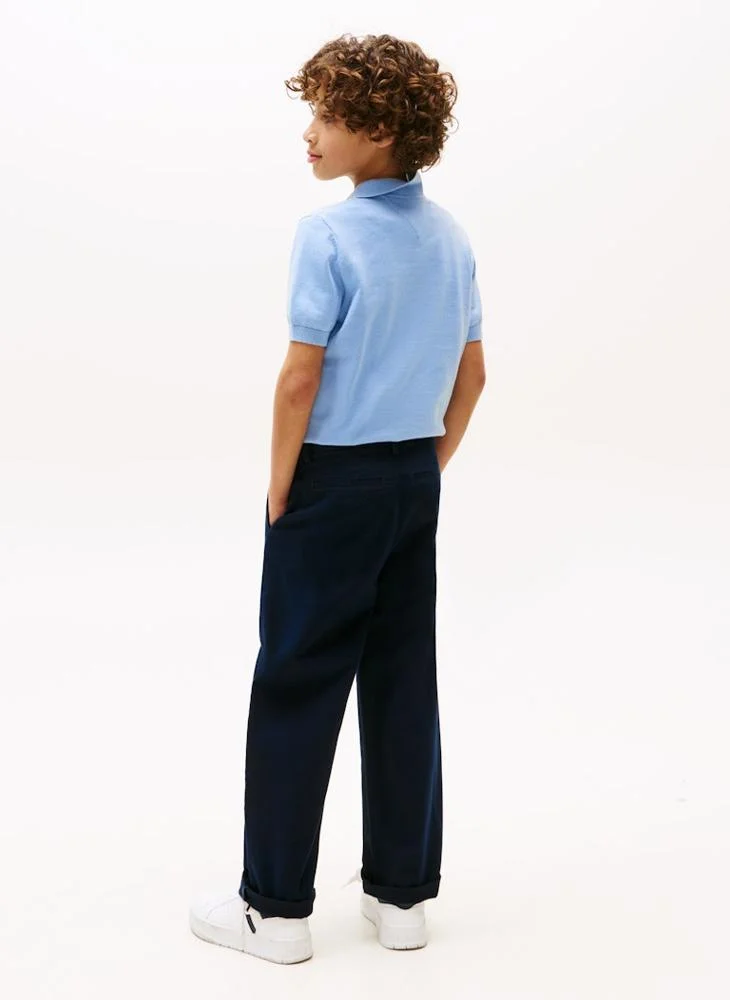TOMMY HILFIGER Kids Pleated Chino Pants