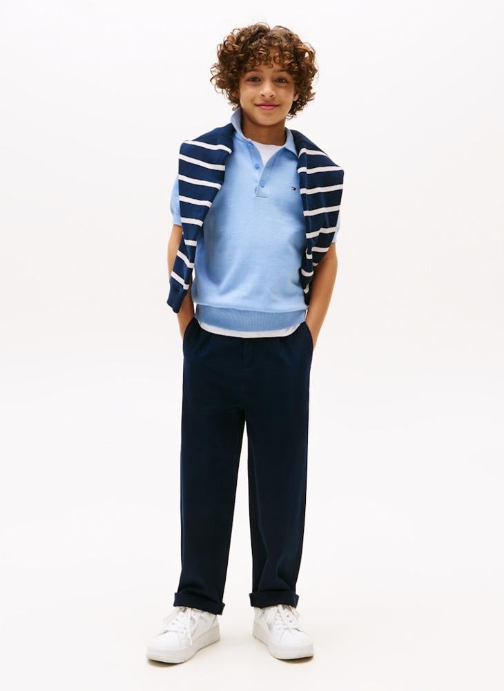 TOMMY HILFIGER Kids Pleated Chino Pants - Image 4