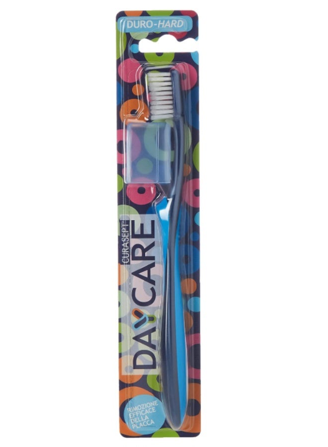 Curasept Day Care Hard Toothbrush – Firm Bristles for Deep Cleaning & Plaque Removal