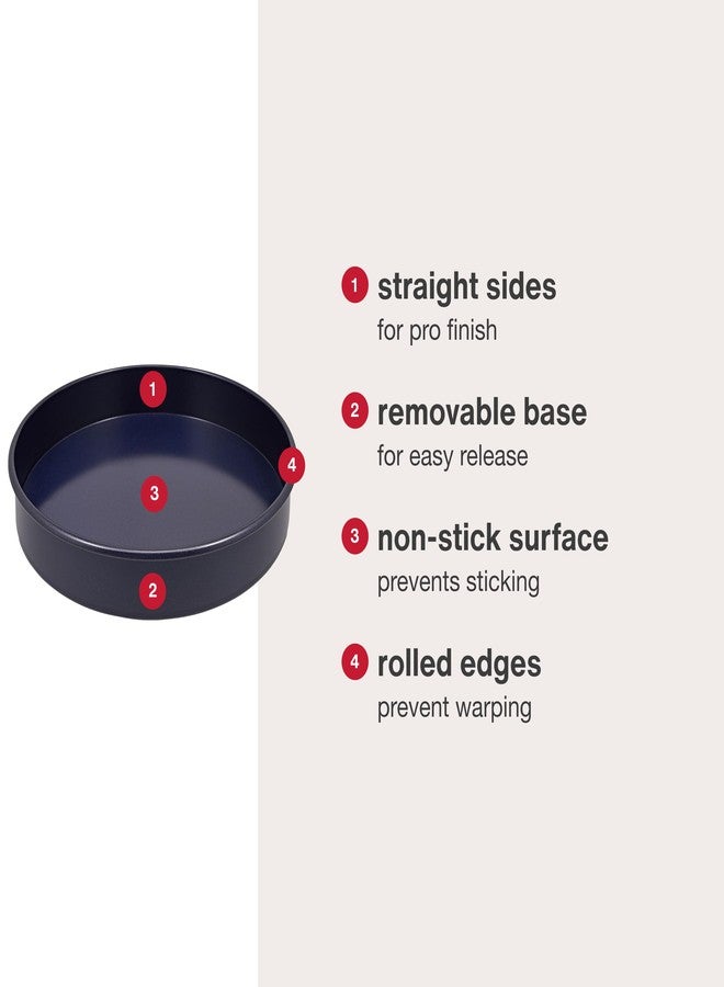 Zyliss E980196 Non-Stick Loose Base Round Sandwich Tin | 23cm/9in | Carbon Steel | Dark Blue | Cake Tin/Baking Tin/Bakeware/Cake Mould | Dishwasher Safe | 5 Year Guarantee - Image 4
