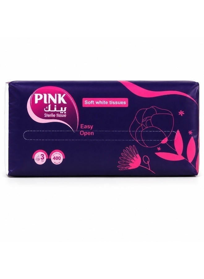 PINK- Facial tissue 400T*3Pack - Image 2