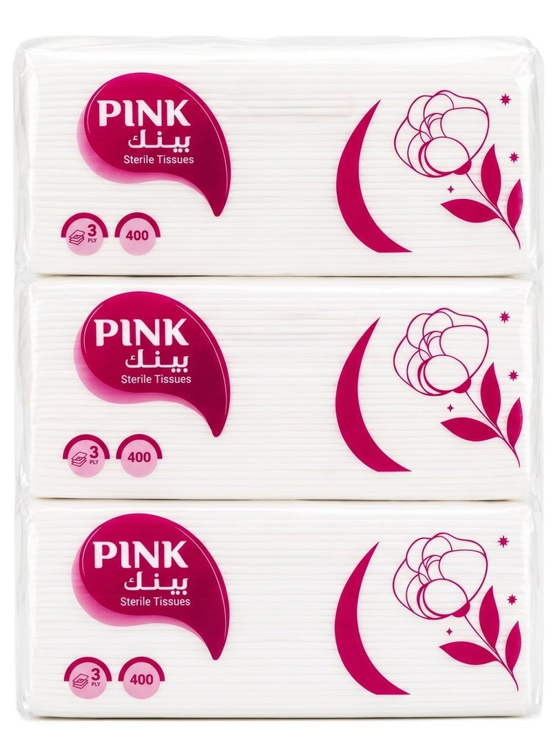 بينك مناديل بينك 400منديل*3 كيس - Image 2