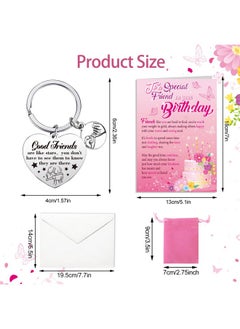 HOWAF Birthday Card For Friend To A Special Friend Birthday Greeting Cards With Best Friend Keychain With Gift Bags Special Friend Birthday Gift Cards Good Friend Cards Good Friends Key Chain  - Image 2