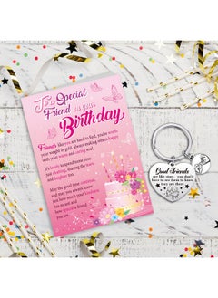 HOWAF Birthday Card For Friend To A Special Friend Birthday Greeting Cards With Best Friend Keychain With Gift Bags Special Friend Birthday Gift Cards Good Friend Cards Good Friends Key Chain  - Image 4