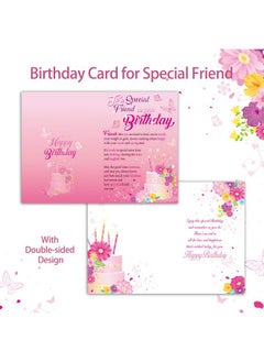HOWAF Birthday Card For Friend To A Special Friend Birthday Greeting Cards With Best Friend Keychain With Gift Bags Special Friend Birthday Gift Cards Good Friend Cards Good Friends Key Chain  - Image 3