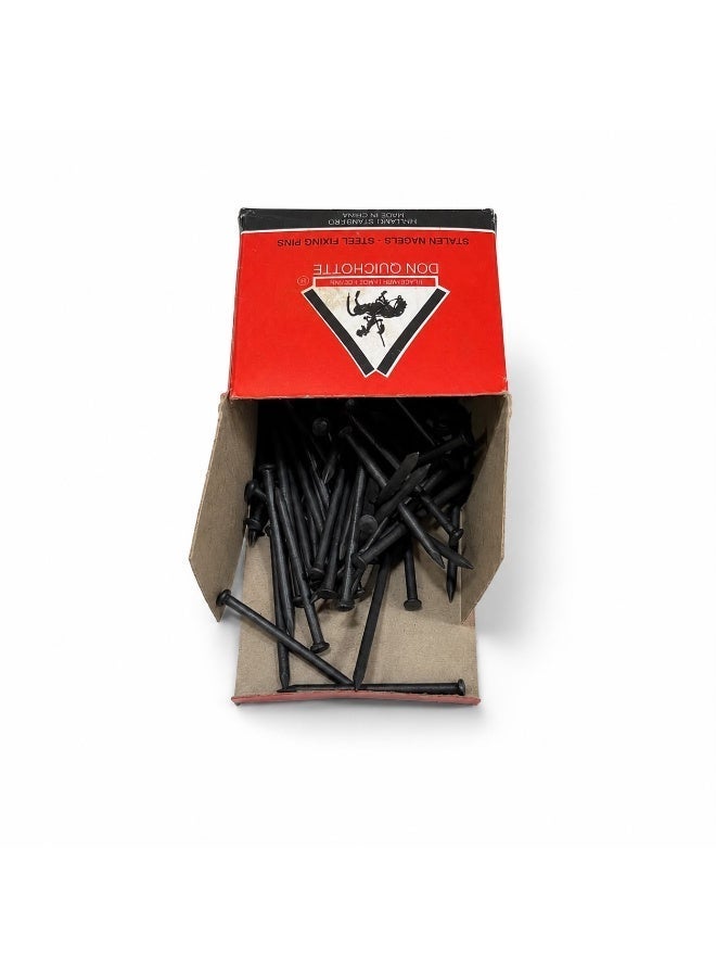 Box of solid black steel nails – durable and rust-resistant for wood, metal, and everyday work - Image 1