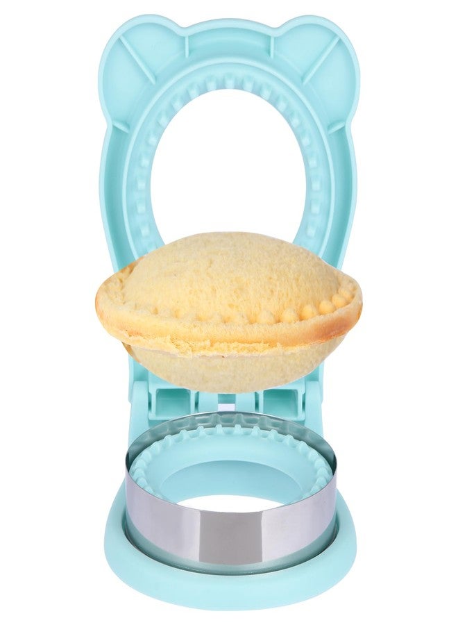 GZLT Sandwich Cutter and Sealer, Stainless Steel Uncrustable Sandwich Maker with Crimper，Round Circle Shape for Peanut Butter Jelly, Pancake, Cookie，Crustless Bread Sealer for Kids Lunchboxes (Light Blue) - Image 1