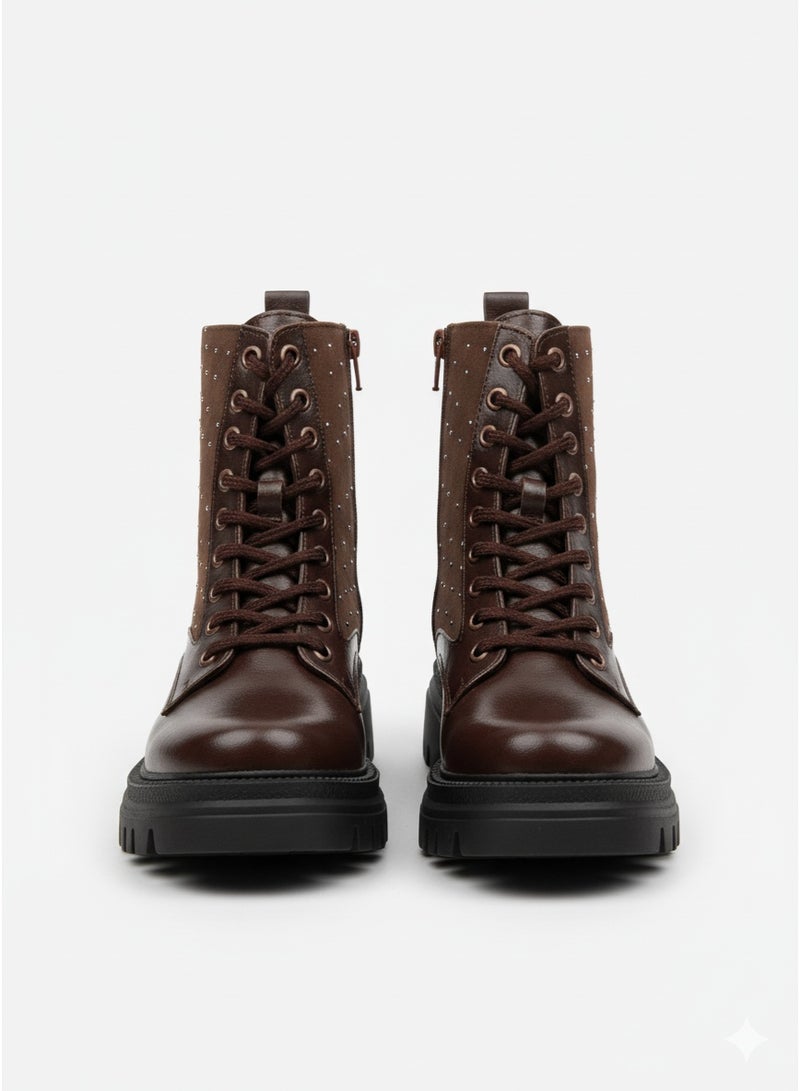 Vbranda Stylish boots with a modern studded design B-50-BROWN - Image 4