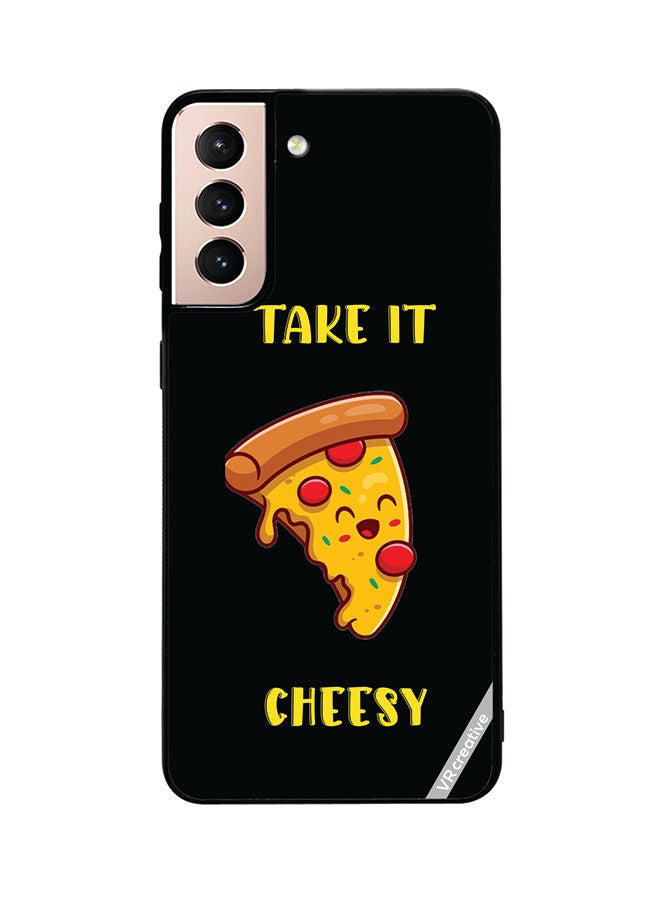 VR CREATIVE Protective Case Cover For Samsung Galaxy S21 Plus 5G Take It Cheesy Design Multicolour - Image 1