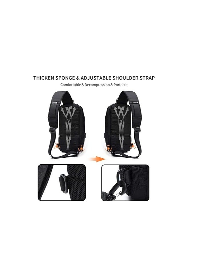 FANDARE Anti theft bag, new men's bag with USB charging port, size L - Image 4