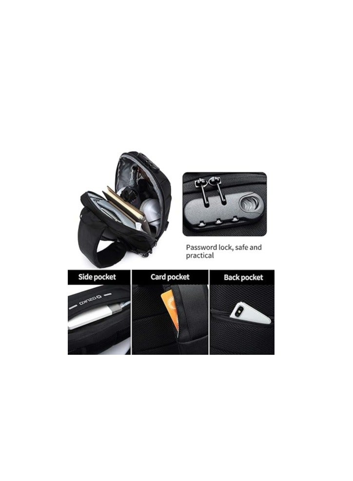 FANDARE Anti theft bag, new men's bag with USB charging port, size L - Image 5