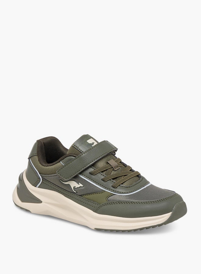 kangaROOS Boys' Panelled Sports Shoes with Hook and Loop Closure  - Image 2