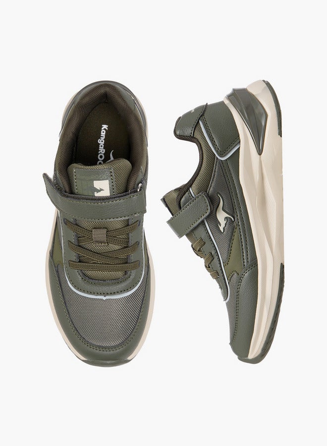 kangaROOS Boys' Panelled Sports Shoes with Hook and Loop Closure  - Image 1