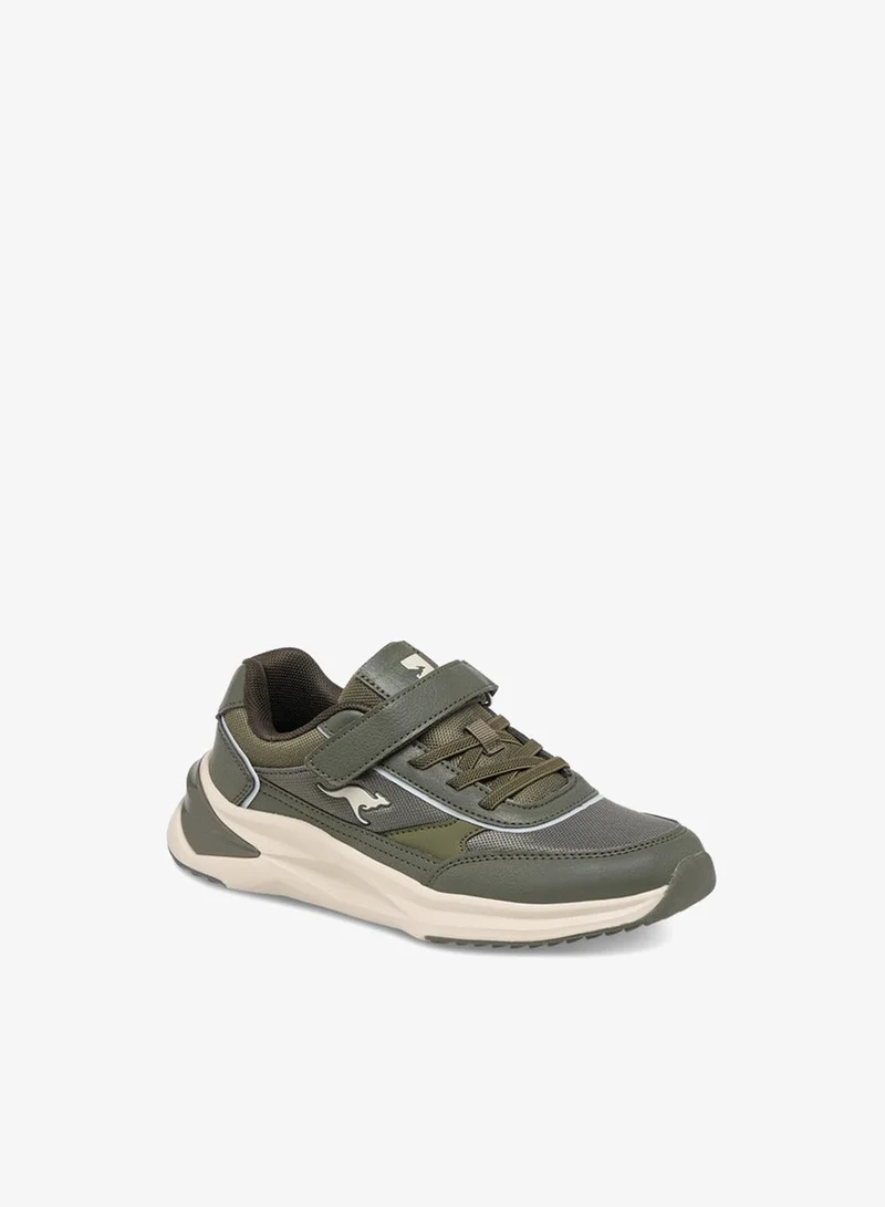 kangaROOS Boys' Panelled Sports Shoes with Hook and Loop Closure