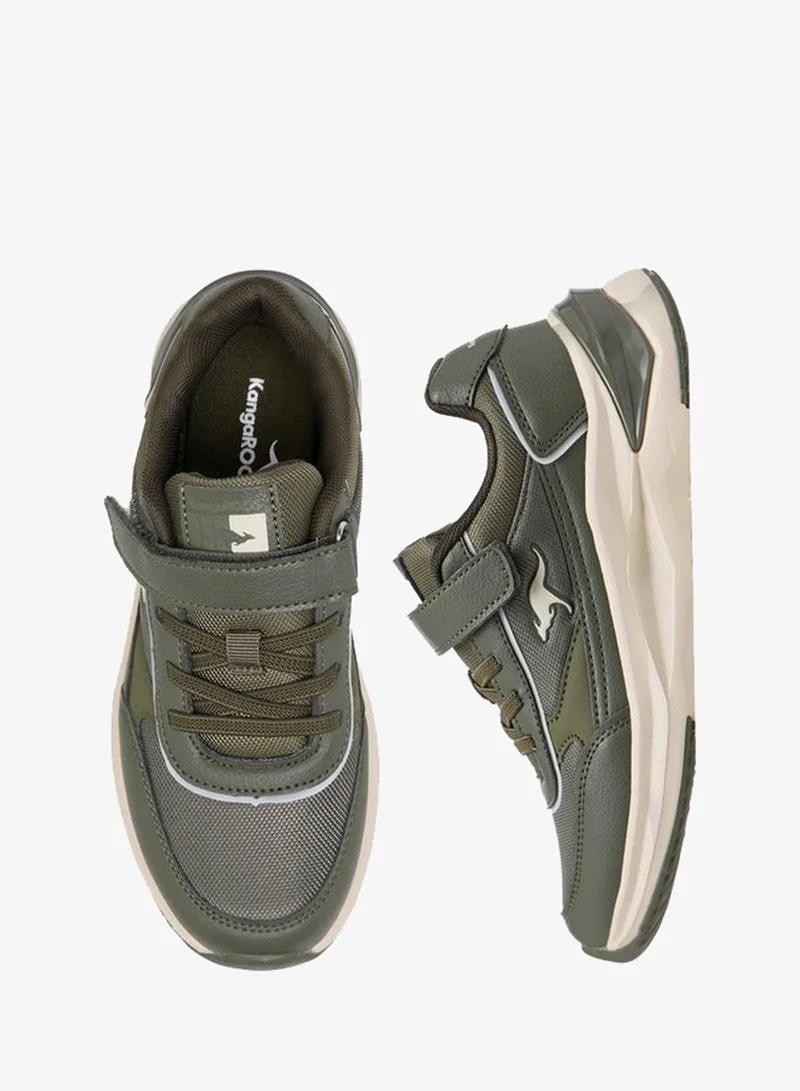 kangaROOS Boys' Panelled Sports Shoes with Hook and Loop Closure