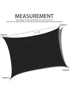 General Upgrade Sun Shade Sail, 3m x 4m Rectangle Heavy Duty Thick Material Waterproof Outdoor Canopy, 98% UV Block for Outdoor Patio Garden Backyard  - Image 4
