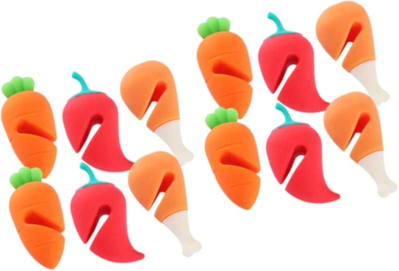 مجموعة UPKOCH المكونة من 12 قطعة من الأغطية المرتفعة لمنع الانسكاب، مصنوعة من السيليكون، تساعد في الطبخ المنزلي، رافعة غطاء المقلاة، مانعة للانسكاب، مانعة لغليان القدور، رافعات الغليان المنزلية