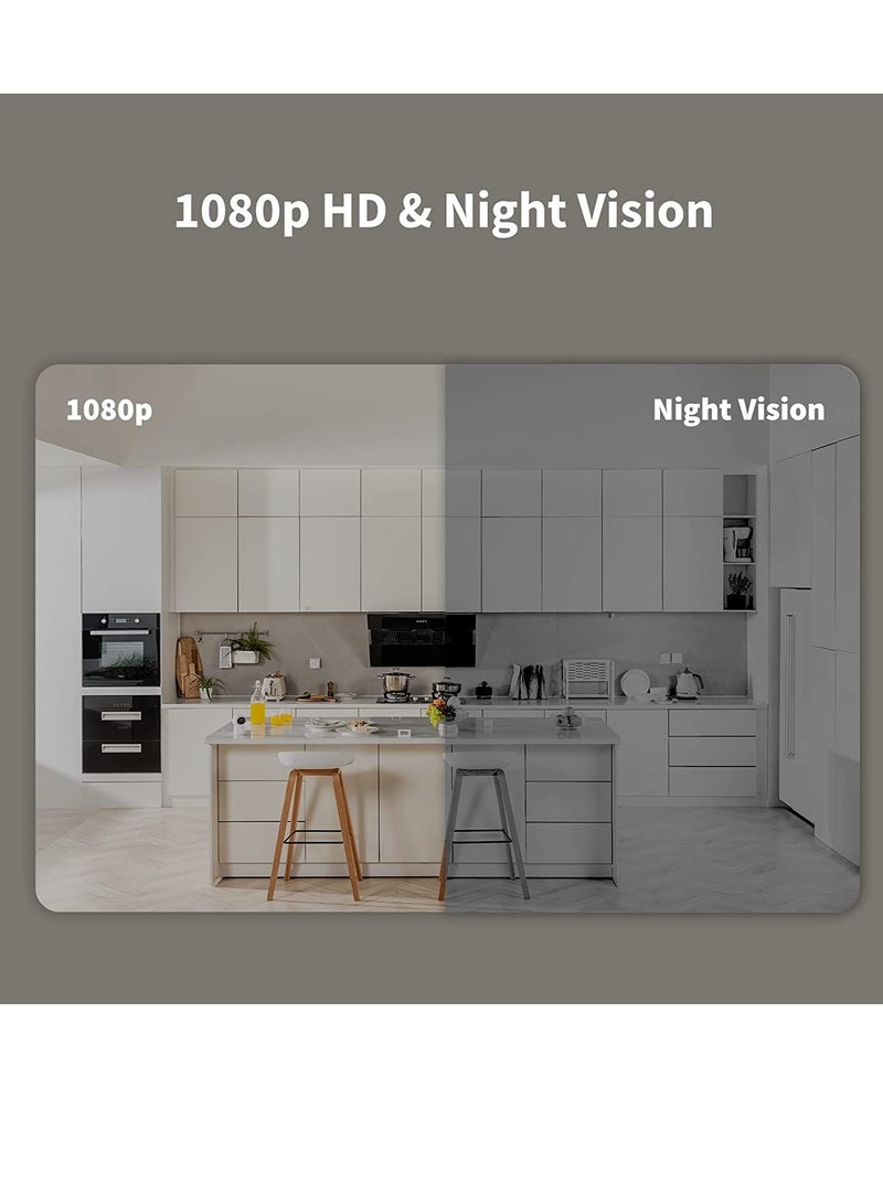 كاميرا مراقبة G2H Pro، 1080P داخلية متوافقة مع مجموعة Apple Home - أبيض