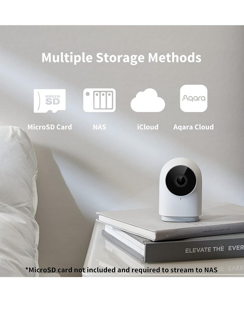 كاميرا مراقبة G2H Pro، 1080P داخلية متوافقة مع مجموعة Apple Home - أبيض