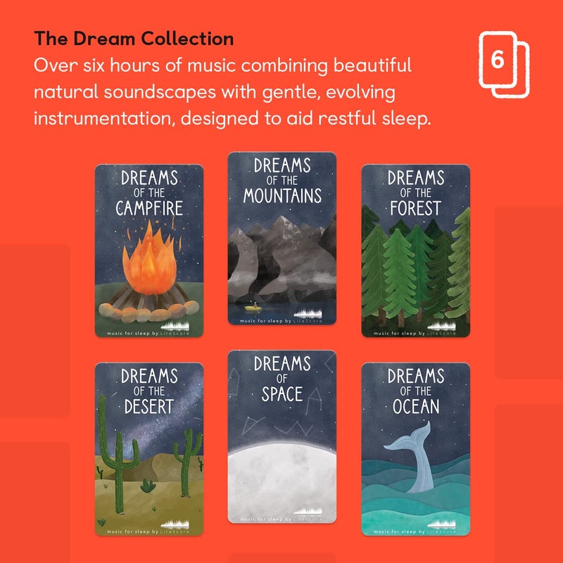 Yoto The Dream Collection by LifeScore â€“ 6 Kids Musical Cards for Use with Player & Mini Audio Device, Educational Screen-Free Listening with Relaxing Naptime & Bedtime Music for Winding Down - Image 2