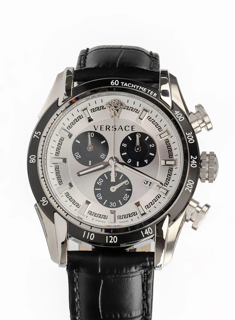 VERSACE V-Ray Chronograph Quartz Silver Dial Watch
