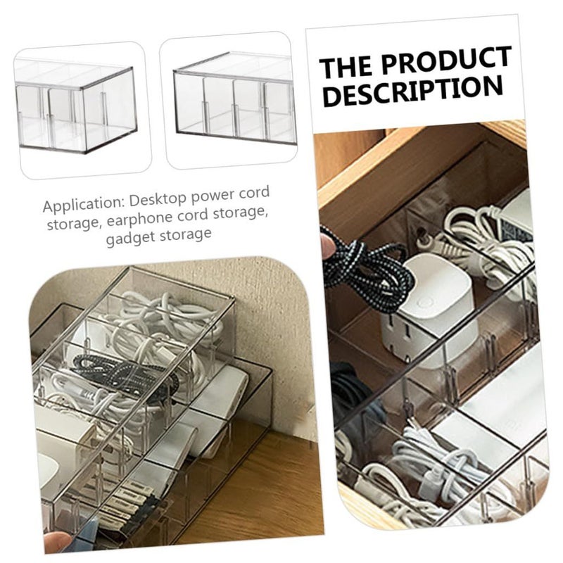 Modern 26X9cm Multi Grid Storage Box Organizer For Jewelry Cable Management - Image 4