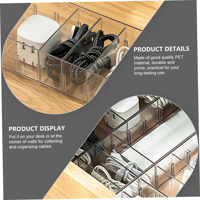 Modern 26X9cm Multi Grid Storage Box Organizer For Jewelry Cable Management - Image 5