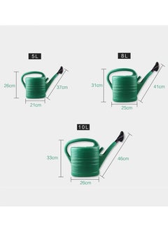 Festive Gallery Watering Can 10 Liter, Large Capacity Watering Can, Detachable Nozzle Equipment, For Indoor, Outdoor, Garden Watering, Green. (Watering Can) Size:( Width 46cm Depth 26cm Height 33cm )  - Image 2