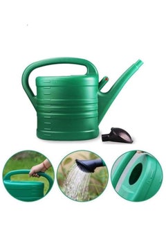 Festive Gallery Watering Can 10 Liter, Large Capacity Watering Can, Detachable Nozzle Equipment, For Indoor, Outdoor, Garden Watering, Green. (Watering Can) Size:( Width 46cm Depth 26cm Height 33cm )  - Image 3