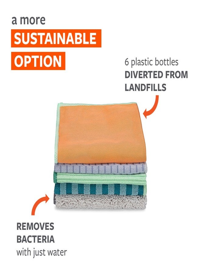 Full Circle Renew Collection Multifunctional Recycled Microfiber Cloths, Set of 5, Multicolor - Image 2