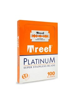 TREET 100 Treet Platinum Super Stainless Double Edge Razor Blades  New Space Saving Format 
