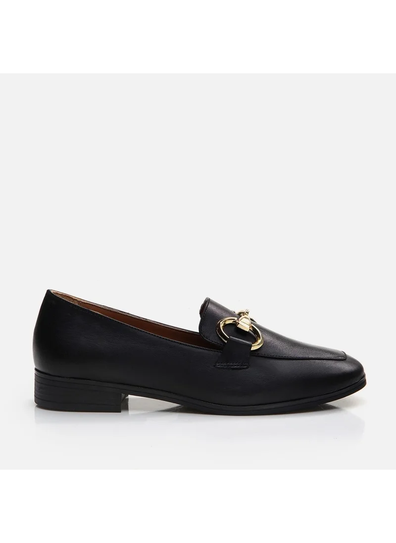 Hotiç 01AYH291000A100 GENUINE Leather Black Women's Loafer
