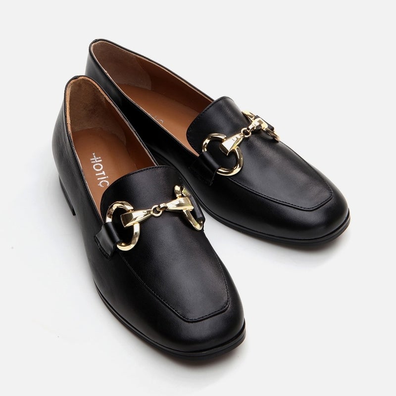 Hotiç 01AYH291000A100 GENUINE Leather Black Women's Loafer  - Image 3