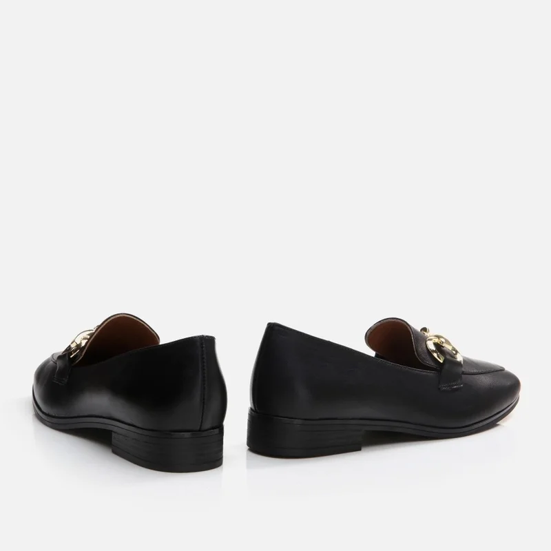 Hotiç 01AYH291000A100 GENUINE Leather Black Women's Loafer