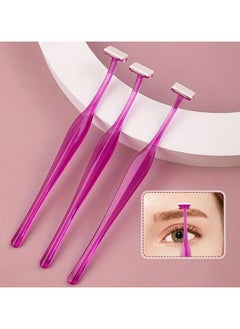 Goolsky 3pcs/Set Eyebrow Razor Set, T-shaped Stainless Steel Safety Eyebrow Shaping Razor, Facial Hair Trimmer Eyebrow Shaper, Makeup Tools  - Image 1