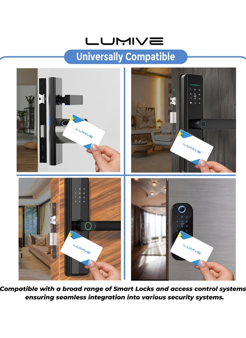 LUMIVE - Lumive M1 IC Cards For Smart Door Locks Compatible with TTLock,Tuya Smart Locks , 13.56MHz RFID Fob Key for Keyless Entry- 5 Pieces - Image 1