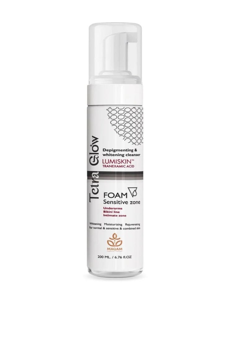 Tetra Glow - Sensitive Zone Whitening Foam Cleanser 200 ml - Image 1