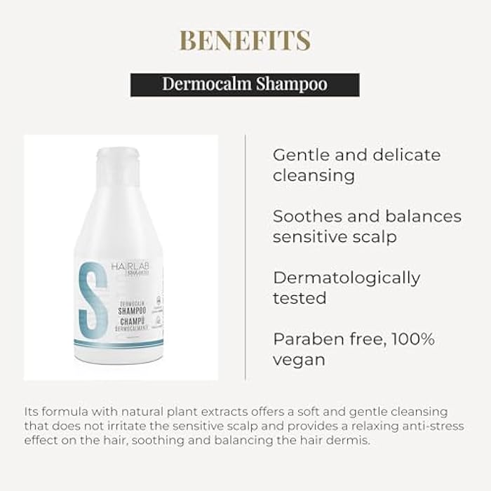 SALERM - Shampoo for Sensitive Scalp - Soothing Shampoo Hair Lab - 300 ml - with Witch Hazel, Rosemary, Mint, and Thyme - Gentle and Delicate Cleansing - Paraben-Free - Image 3